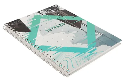 Тетрадь А4 120л лин. "Глитч" 7БЦ, евроспираль,глянц.ламин. - фото 2