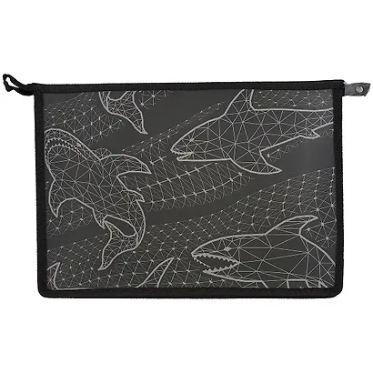 Папка для тетрадей А4 "Акулы" 33*23*5см пластик, молния - фото 1