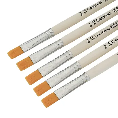 Кисть синтетика плоская №10, Артком - фото 3