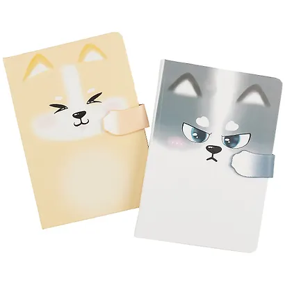 Блокнот с фигурной магнитной застежкой-лапкой Мордочка собачки (256стр) (13х19) - фото 5