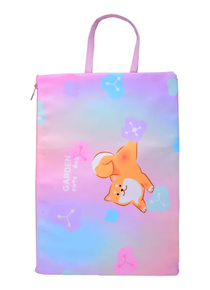 Папка для тетрадей А4 "Корги" молния, ручка, ассорти - фото 4