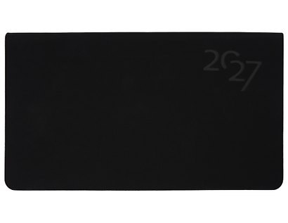 Планинг дат. 2027г. 64л "Soft Touch" черный, иск.кожа, интегр.переплет, тонир.блок, скругл.углы, ляссе, инд.уп - фото 1