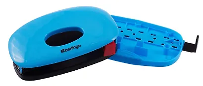 Дырокол «Round», Berlingo, 10 листов, пластиковый, голубой - фото 5