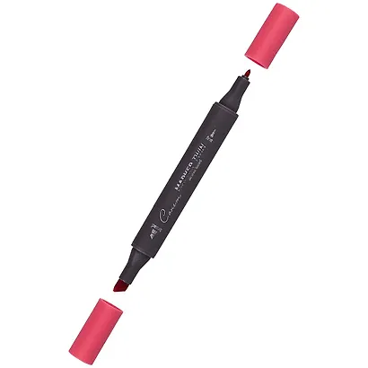 Маркер художественный "Сонет" глубокий красный, двухсторон., тонк. и широк.долото, Сонет - фото 2