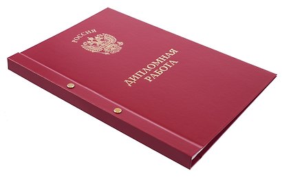 Обложка для дипломной работы, бумвинил, 2 отверстия, бордо, OfficeSpace - фото 4