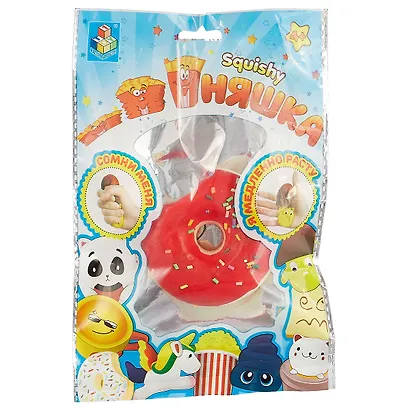 Игрушка-антистресс, 1TOY/Вантой, мммняшка squishy (сквиши), мини-пончик в глазури w16/6.5/6.5/2.5 - фото 1
