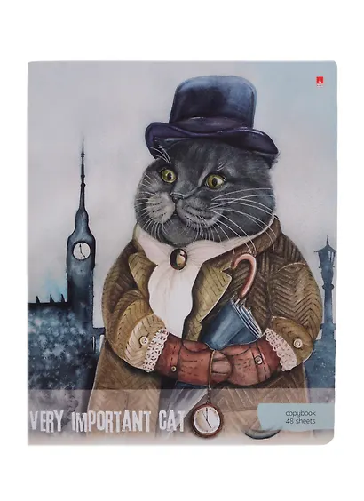 Тетрадь в клетку Альт, "Особо важные коты", 48 листов, в ассортименте - фото 1