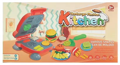 Игровой набор для лепки "Бургер барбекю" (12 цветов пластилина+31 предмет) - фото 2