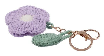Брелок вязаный Цветок розовый (текстиль) (9см) (12-4305-202507-KNIT2) - фото 4