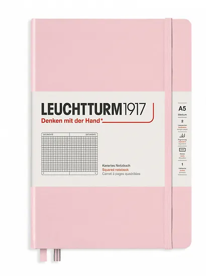 Книга для записей A5 125л кл. "Classic" тв.обл., пудровый, Leuchtturm1917 - фото 1