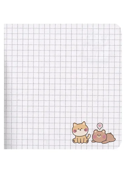 Записная книжка А6+  32л 130*130 кл. "Блокнот Kawaii (голубой)" карт.обл., мат.ламинация, выб.лак - фото 5