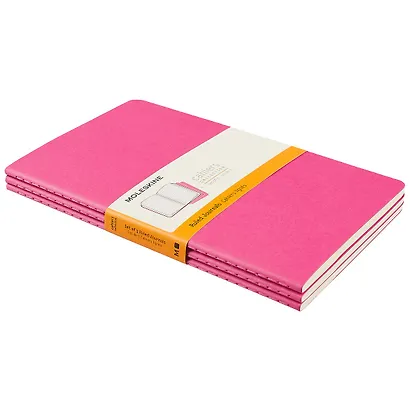 Записная книжка Moleskin Cahier Journal Large, 3 шт, розовый нео, 40 листов, А5 - фото 2