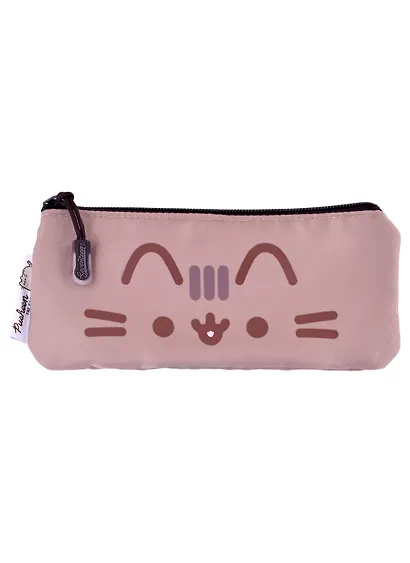 Пенал-косметичка "Pusheen" серый, полиэстер, молния - фото 1