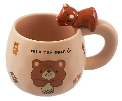 Кружка Мишка Milk Tea (керамика) (400мл) (12-34466-NK-018) - фото 2