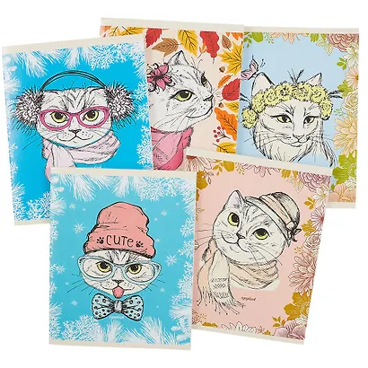 Тетрадь в клетку Listoff, "Модный кот", 48 листов, в ассортименте - фото 7