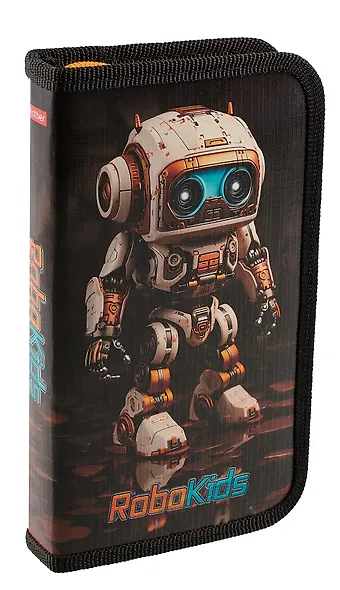 Пенал 1отд. "Робо" 19*11,5см, молния, глянц. ламин., таблица умножения, инд.уп. - фото 1