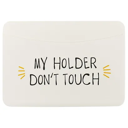 Чехол для карточек горизонтальный My holder Don’t touch (белый) (ДКГ2018-07) - фото 1