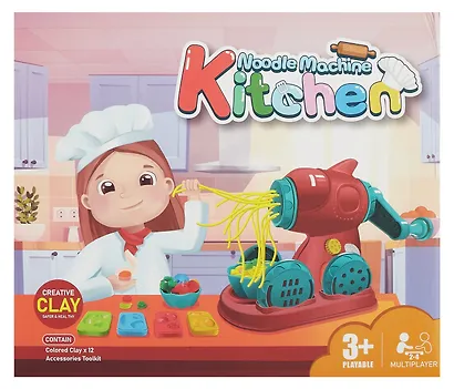 Игровой набор для лепки "Готовим лапшу" (12 цветов пластилина+26 предметов) - фото 2