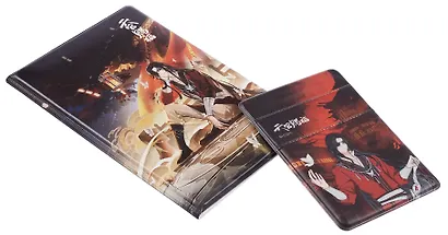 Набор Небожители 3: обложка для паспорта, картхолдер на телефон (Обложка для паспорта Благословение небожителей Хуа Чэн у воды (ПВХ бокс) + Чехол для карточек на телефон Благословение небожителей Хуа Чэн) - фото 3