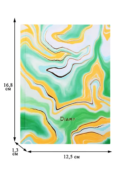 Ежедневник недат. А6 112л Переливы цвета 7БЦ, мат.лам, тисн.золотой фольгой, офсет - фото 3