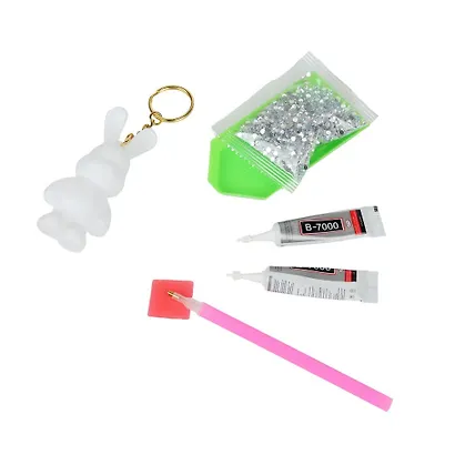 Набор для творчества Фигурка-брелок алмазной мозаикой зайчик МУЛЬТИ АРТ в кор.48шт - фото 3