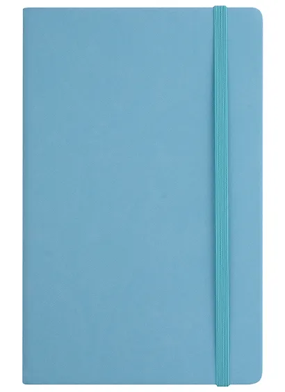 Книга для записей А5 96л кл. "Joy Book. Аквамарин" иск.кожа, тонир.блок, скругл.углы, ляссе, резинка, карман на задн.форзаце - фото 3