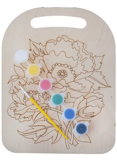 Набор для творчества LORI. Роспись по дереву. Декоративная доска "Маки" - фото 2