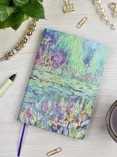 Ежедневник недат. А6+ 120л 126х174 "Наппа" ПРУД , иск.кожа, мягкий переплет, тиснение фольгой, офсет, ляссе - фото 13