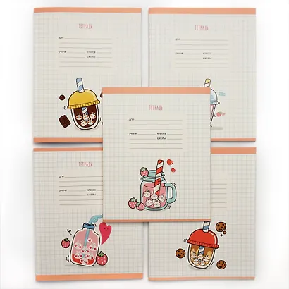 Тетрадь в клетку Listoff, "Вкусняшки", 24 листа, в ассортименте - фото 11