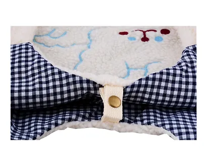 Сумка-шоппер плюшевая Зайчик (белая) (40х36)  (12-ZhenPin-2714) - фото 3