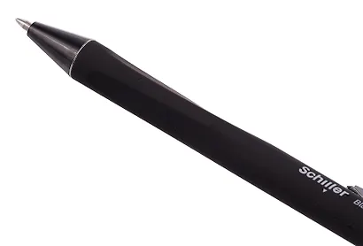 Гелевая ручка чёрная автоматическая 0,7 мм, Black matte, Schiller - фото 5