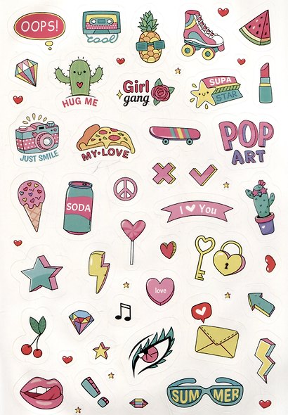 Pink Power Stickers. Более 555 наклеек для сильных духом девчонок! - фото 3