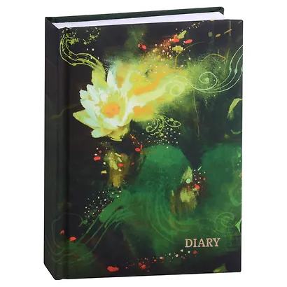 Ежедневник недат. А6 128л "Пруд с лилиями" 7БЦ, с поролоном, ламинация soft touch, тиснение фольгой, офсет - фото 3