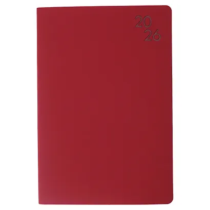 Ежедневник дат. 2026г. А5 176л "SOFT TOUCH" ягодный, интегр.переплет, иск.кожа, тонир.блок, скругл.углы, цв.торец, ляссе, инд.уп - фото 4