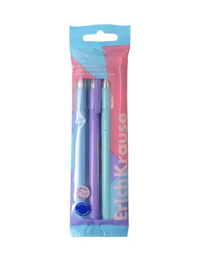 Ручки шариковые синие 04шт "ULTRA-20 Stick Pastel" 0,7мм, подвес, ErichKrause - фото 1