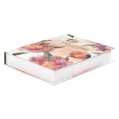 Записная книжка учителя А6+ 96л "РОЗОВЫЕ ПИОНЫ" офсет 7БЦ гл.лам, тисн.фольгой - фото 3