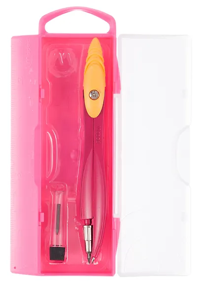 Циркуль школьный 120мм " NEON STUDY", с запасн.грифелем, металлический, ассорти, пластик.футляр, подвес, Maped - фото 4