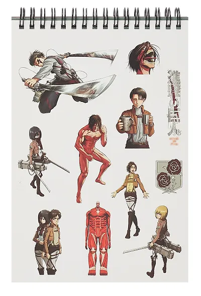 Атака Титанов. Творческий блокнот cо стикерами A5. Столкновение с титаном - фото 2