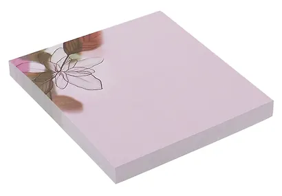 Блок бумаги 90*90 самоклеящийся 100л "Нежный цветок", инд.уп., подвес - фото 2