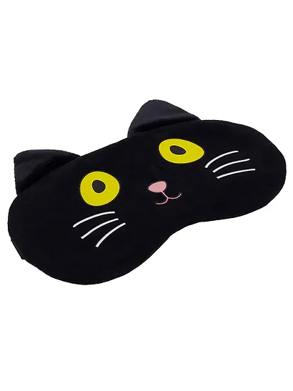 Маска для сна Кот черный с усами (плюш) (пакет) (12-37395-S18) (Lafilaf) - фото 6