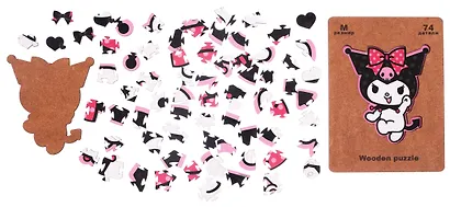 Пазл фигурный 74 дет. Sanrio Hearts (8+) (дерев. коробка) - фото 4