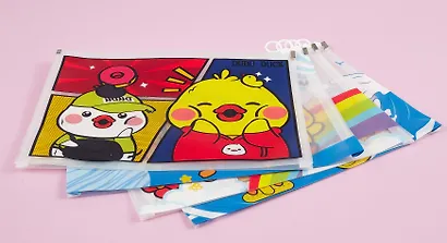 Папка на молнии А4 "Утки" с расширением, в ассортименте - фото 2