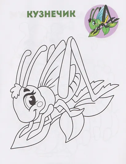 Забавные букашки. Книжка-раскраска - фото 3