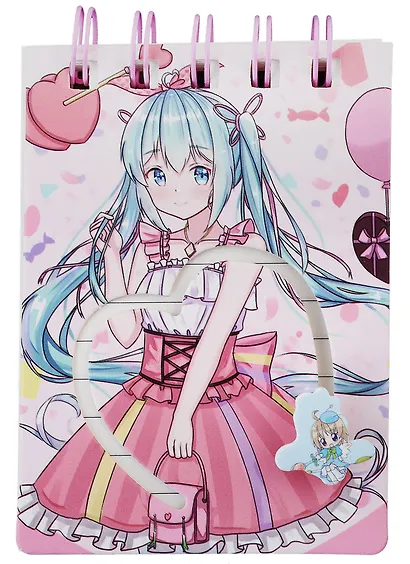 Блокнот А7 70л лин. "Anime girls" спираль, карт.обл., ассорти, инд.уп. - фото 4