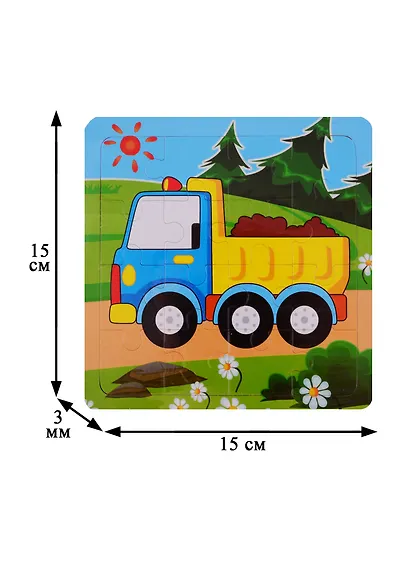Развивающая рамка Грузовик, дерево, 15х15 см ZK-014 - фото 2