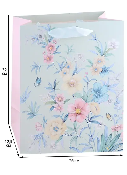 Пакет А4 32*26*12,5 "Цветочная красота" жен., бум.мат.ламинат - фото 2