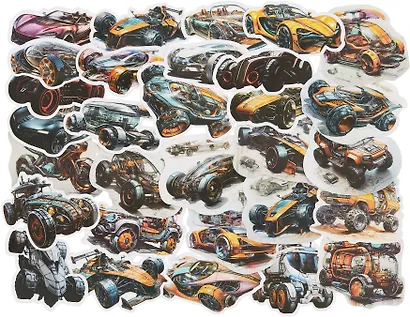 Набор виниловых наклеек "Street racers-1/Машинки из будущего" - фото 5