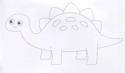 Динозавры: обведи и раскрась: книжка-раскраска - фото 5