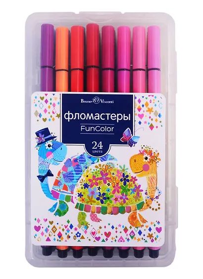 Фломастеры Bruno Visconti, FunColor, 24 цвета - фото 3