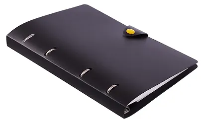 Тетрадь 80 листов, клетка, "Favorite Black. No 1" на кольцах, сменный блок, на кнопке - фото 2